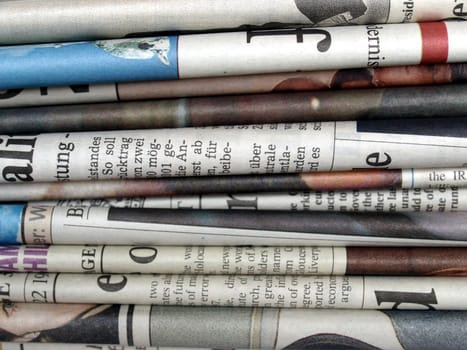 Stack of newspapers