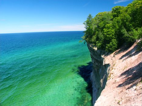 View of Lake Superior from Pictured Rocks National Lakeshore in Michigan.