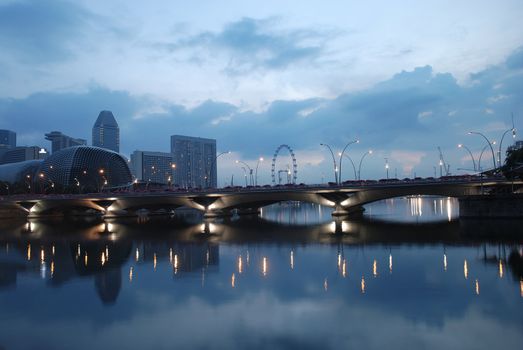 View of  singapore city in the morning