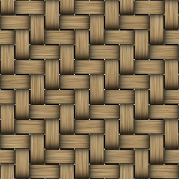 seamless texture of intertwined brown wooden strings 