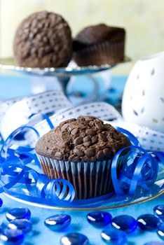 Chip chocolate muffins