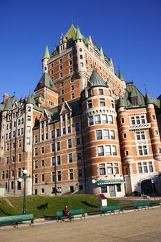 Frontenac castle in Quebec city, Canada.