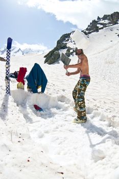 Freerider in Caucasus Mountains, Elbrus, summer 2010