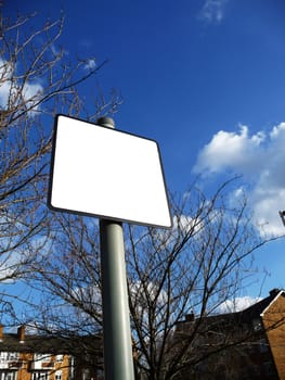 
A blank customisable street sign.
