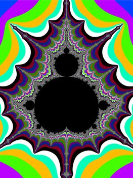 Fractal Mandelbrot set coloured illustration or background