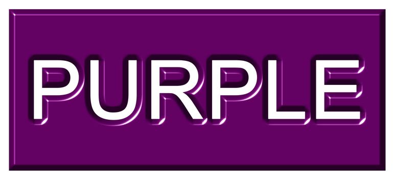 3d purple badge isolated in white