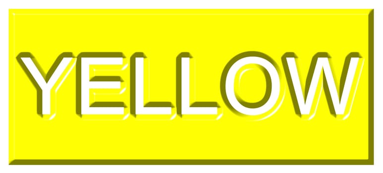 3d yellow badge isolated in white