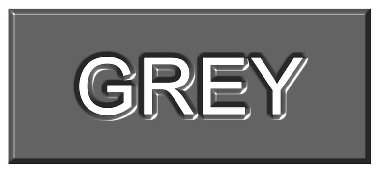 3d grey badge isolated in white