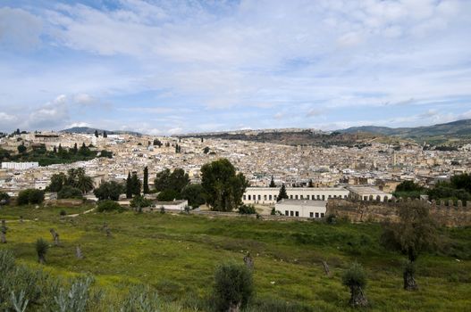 Panoramic view of the imperial city Fez - best of Morocco