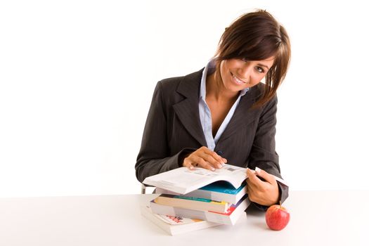 Young business student with books