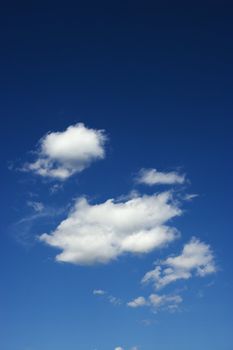 Sky with cumulus clouds.