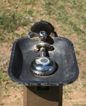 Water drinking fountain in park.