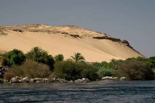 We take a closer look at life on Nile River on MAY 27, 2008, while having a felucca sailboat ride from Aswan to Elephantine Island and to a nubian village.