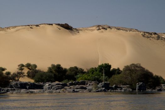 We take a closer look at life on Nile River on MAY 27, 2008, while having a felucca sailboat ride from Aswan to Elephantine Island and to a nubian village.