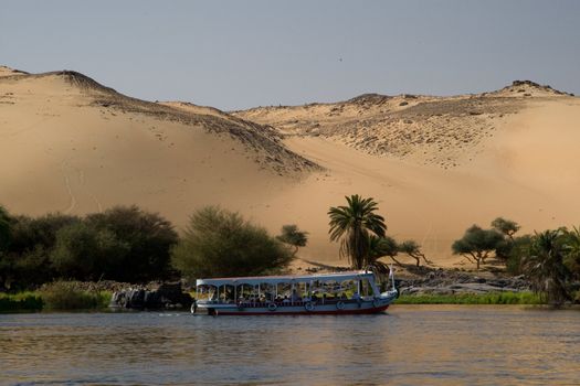 We take a closer look at life on Nile River on MAY 27, 2008, while having a felucca sailboat ride from Aswan to Elephantine Island and to a nubian village.