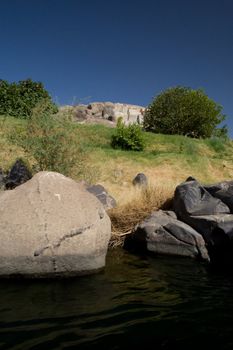 We take a closer look at life on Nile River on MAY 27, 2008, while having a felucca sailboat ride from Aswan to Elephantine Island and to a nubian village.