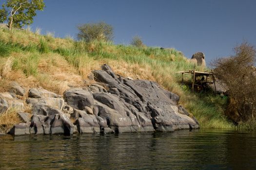 We take a closer look at life on Nile River on MAY 27, 2008, while having a felucca sailboat ride from Aswan to Elephantine Island and to a nubian village.