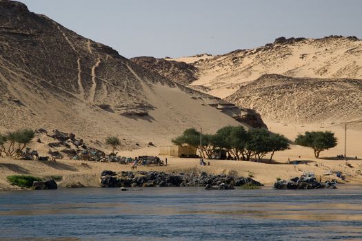 We take a closer look at life on Nile River on MAY 27, 2008, while having a felucca sailboat ride from Aswan to Elephantine Island and to a nubian village.