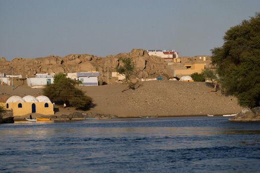 We take a closer look at life on Nile River on MAY 27, 2008, while having a felucca sailboat ride from Aswan to Elephantine Island and to a nubian village.