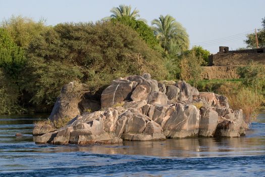 We take a closer look at life on Nile River on MAY 27, 2008, while having a felucca sailboat ride from Aswan to Elephantine Island and to a nubian village.