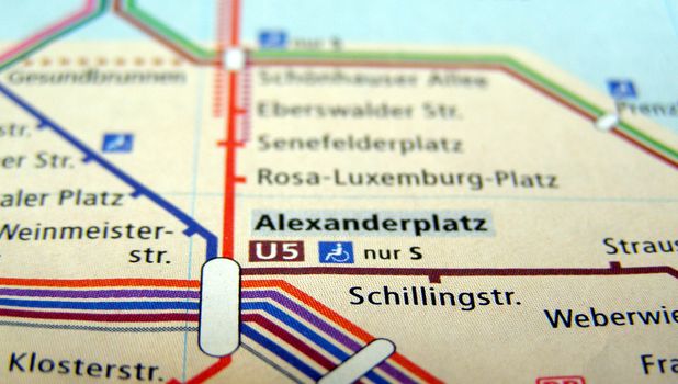 Ubahn map of Berlin subway