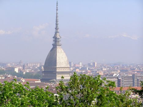 Turin panorama seen from the hill