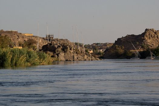 We take a closer look at life on Nile River on MAY 27, 2008, while having a felucca sailboat ride from Aswan to Elephantine Island and to a nubian village.