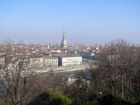 Turin panorama seen from the hill