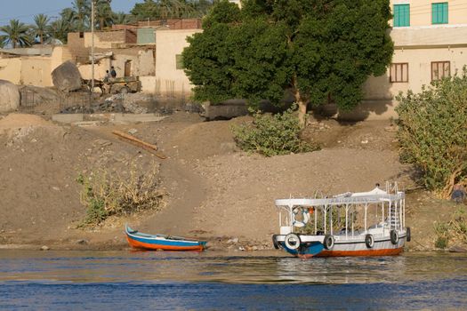 We take a closer look at life on Nile River on MAY 27, 2008, while having a felucca sailboat ride from Aswan to Elephantine Island and to a nubian village.