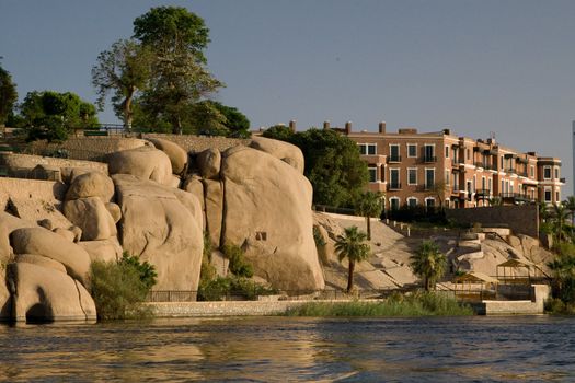 We take a closer look at life on Nile River on MAY 27, 2008, while having a felucca sailboat ride from Aswan to Elephantine Island and to a nubian village.