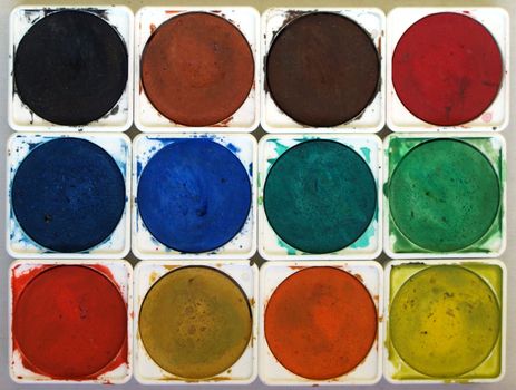 Painting tools and colour palette