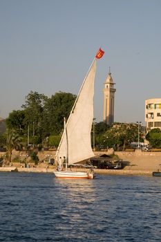 We take a closer look at life on Nile River on MAY 27, 2008, while having a felucca sailboat ride from Aswan to Elephantine Island and to a nubian village.