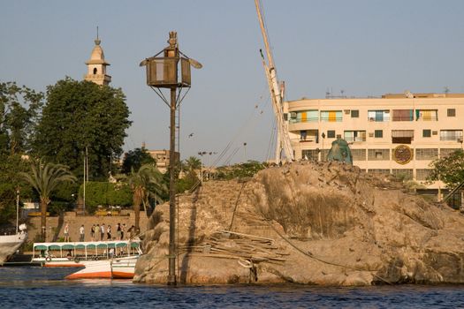 We take a closer look at life on Nile River on MAY 27, 2008, while having a felucca sailboat ride from Aswan to Elephantine Island and to a nubian village.