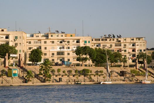 We take a closer look at life on Nile River on MAY 27, 2008, while having a felucca sailboat ride from Aswan to Elephantine Island and to a nubian village.