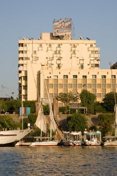 We take a closer look at life on Nile River on MAY 27, 2008, while having a felucca sailboat ride from Aswan to Elephantine Island and to a nubian village.