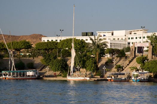 We take a closer look at life on Nile River on MAY 27, 2008, while having a felucca sailboat ride from Aswan to Elephantine Island and to a nubian village.