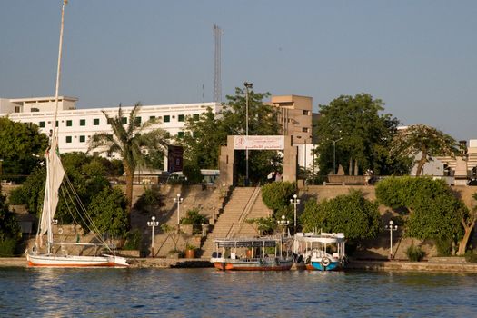 We take a closer look at life on Nile River on MAY 27, 2008, while having a felucca sailboat ride from Aswan to Elephantine Island and to a nubian village.