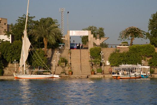 We take a closer look at life on Nile River on MAY 27, 2008, while having a felucca sailboat ride from Aswan to Elephantine Island and to a nubian village.