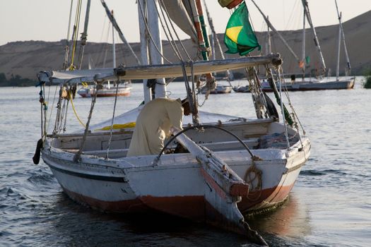 We take a closer look at life on Nile River on MAY 27, 2008, while having a felucca sailboat ride from Aswan to Elephantine Island and to a nubian village.