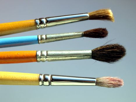 Paintbrushes tools for oil or tempera or watercolor painting