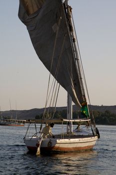 We take a closer look at life on Nile River on MAY 27, 2008, while having a felucca sailboat ride from Aswan to Elephantine Island and to a nubian village.