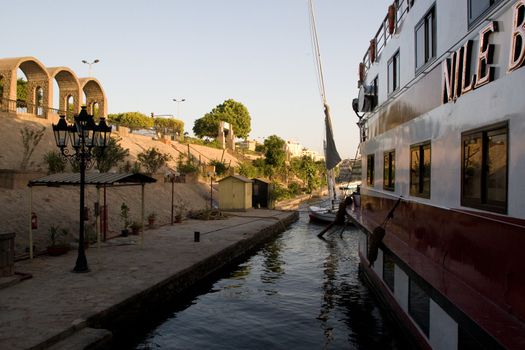 We take a closer look at life on Nile River on MAY 27, 2008, while having a felucca sailboat ride from Aswan to Elephantine Island and to a nubian village.