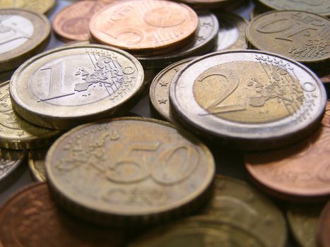 Euro coins money