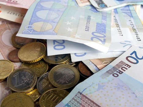 Euro coins money