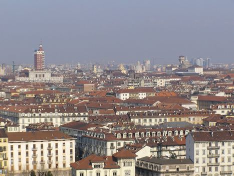 Turin panorama seen from the hill
