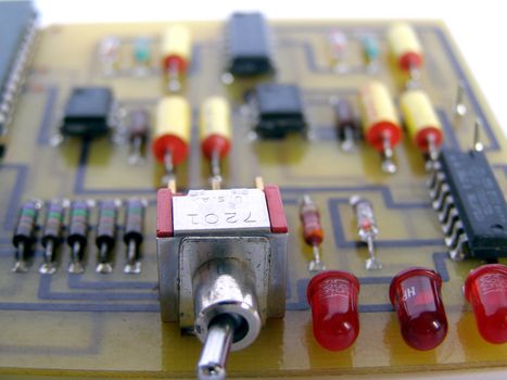 Printed circuit with electronic components