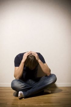 depressed young man