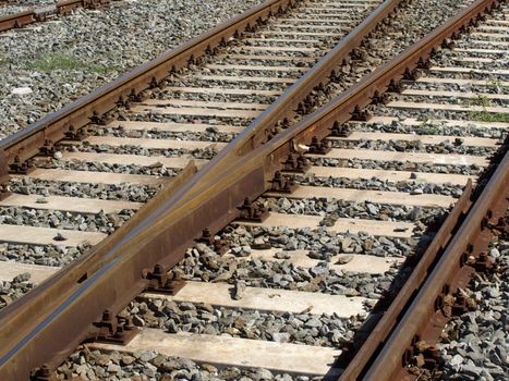 Railway railroad track