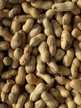 Dry roasted peanuts food background