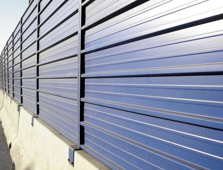 Provisional metal fence for road works